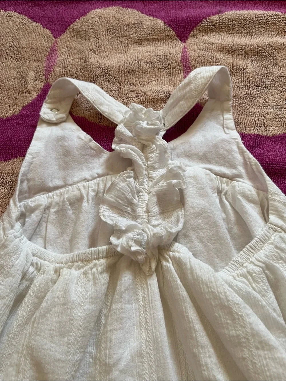 BabyGap 100% Cotton Dobby Dress in Milk
